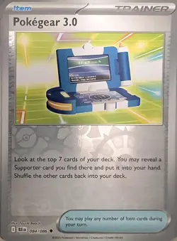 Pokegear 3.0 084/086 Uncommon Black Bolt Pokemon Reverse Holo Near Mint - Image 1
