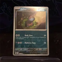 Deino 065/086 Sv: White Flare Reverse Holo Common 80 HP Dark Bite Pokemon TCG - Image 1