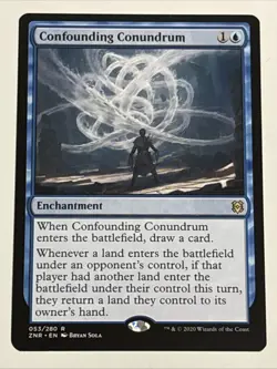 MTG Zendikar Rising Confounding Conundrum 053/280 NM Rare - Image 1