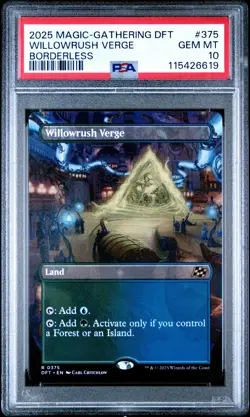 2025 MTG AETHERDRIFT BORDERLESS #375 WILLOWRUSH VERGE PSA 10 - Image 1