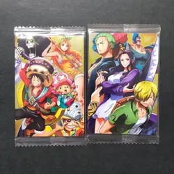 S5263 Straw Hat Crew No.21 & 22 Japanese One Piece Wafer Card Sealed Luffy - Image 1