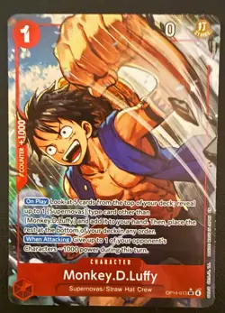 One Piece TCG: MONKEY.D.LUFFY Alternate Art (Parallel) #OP14-013 – NM - Image 1