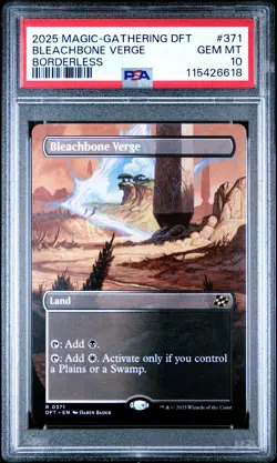 2025 MTG AETHERDRIFT BORDERLESS #371 BLEACHBONE VERGE PSA 10 - Image 1