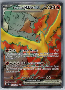 Team Rocket's Moltres ex 208/182 SV10: Destined Rivals - Pokemon Card - NM - Image 1