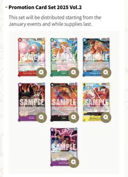 One Piece TCG Promotion Card Set 2025/2026 Vol. 2 -English Sealed Pack- - Image 2