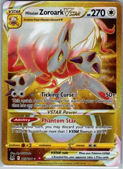 Hisuian Zoroark VSTAR (Secret) 213/196 SWSH11: Lost Origin - Pokemon Card - NM - Image 1