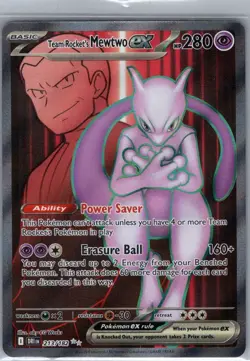Team Rocket's Mewtwo ex 213/182 SV10: Destined Rivals - Pokemon Card - NM - Image 1