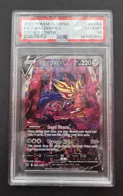 *PSA 10* Zamazenta V GG54/GG70 - Crown Zenith Galarian Gallery - Gem Mint Card - Image 1