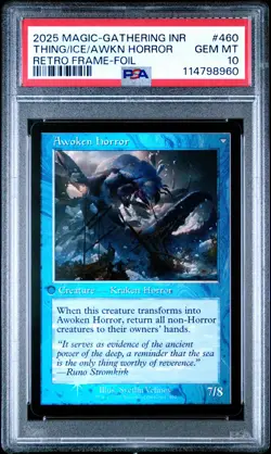 2025 MTG INNISTRAD REMASTERED #460 AWOKEN HORROR/THING IN THE ICE PSA 10 - Image 1