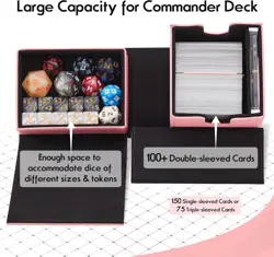 MTG Commander Deck Box with Dice Tray - Fits 100+ Double-sleeved Cards - Command - Image 2
