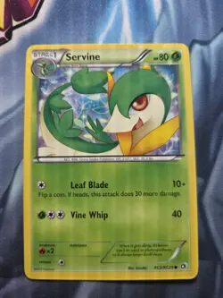 Pokemon TCG Servine Card Legendary Treasures Holo Radiant Collection RC2/RC25 - Image 1