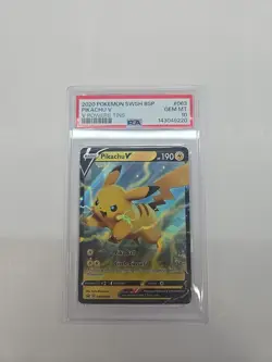 Pokemon V Powers Tin Promo Pikachu V SWSH063 PSA 10 - Image 1