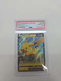 Pokemon V Powers Tin Promo Pikachu V SWSH063 PSA 10 - Image 3