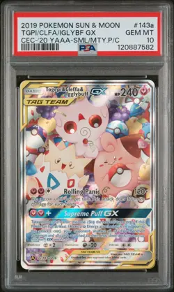 PSA 10 Pokemon Togepi & Cleffa & Igglybuff GX 143a/236 Promo Tag Team US Seller - Image 2
