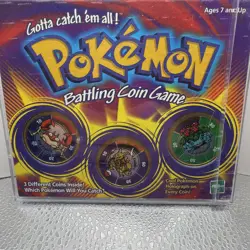 1999 Pokemon Battling Coin Game- In Case Venosaur Kadabra Krabby - Image 1