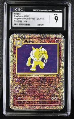 CGC 9 MINT Hypno 25/110 Legendary (collection) Reverse Holo Pokemon Card - Image 1