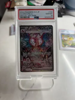 PSA 10 Charizard ex SAR 134/108 Ruler of the Black Flame Pokemon Card Japanese - Image 1