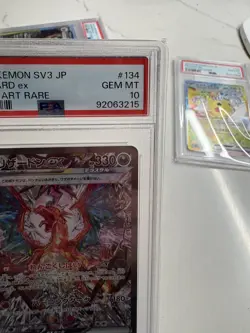 PSA 10 Charizard ex SAR 134/108 Ruler of the Black Flame Pokemon Card Japanese - Image 3