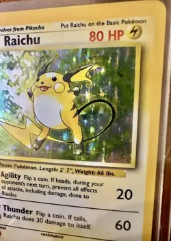 Raichu Holo - 014/102 Base Set Pokemon Card - WotC Vintage - Image 5