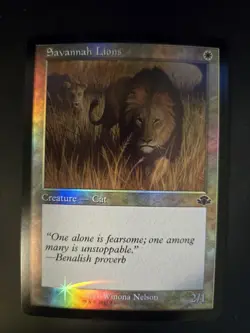 Savannah Lions FOIL RETRO Dominaria: Remastered MTG FREE SHIPPING - Image 1