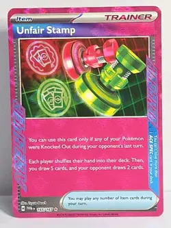 Unfair Stamp 165/167 Sv06: Twilight Masquerade Ultra Rare ACESPEC NM Pokemon TCG - Image 1