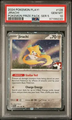 Jirachi 126/182 Cosmo Holo Prize Pack Series 5 PSA 10 Pokemon TCG - Image 1