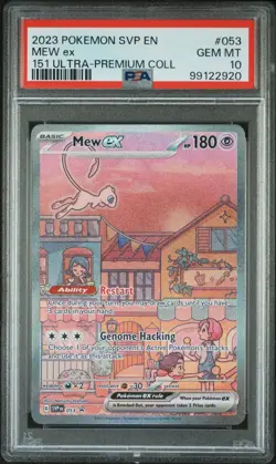 2023 POKEMON SVP EN-SV BLACK STAR PROMO #053 MEW EX PSA 10 - Image 1