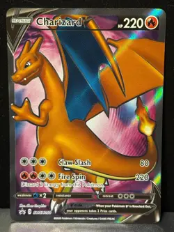 Charizard V SWSH050 Black Star Promo Full Art Holo Rare Pokemon Card AA9 NM1 - Image 1