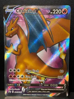 Charizard V SWSH050 Black Star Promo Full Art Holo Rare Pokemon Card AA9 NM1 - Image 2