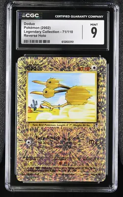 CGC 9 MINT Doduo 71/110 Legendary (collection) Reverse Holo Pokemon Card - Image 1