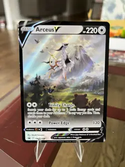Pokemon TCG Arceus v SWSH204 Sword & Shield Promo Card Near Mint Condition - Image 1