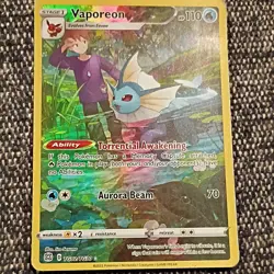 Pokemon Vaporeon TG02/TG30 Brilliant Stars Trainer Gallery Ultra Rare Holo - Image 1
