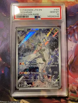 2025 POKEMON JTG EN-JOURNEY TOGETHER ILLUSTRATION RARE #167 N'S RESHIRAM PSA 10 - Image 1