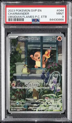 2023 POKEMON OBSIDIAN FLAMES POKEMON CENTER ETB PROMO SVP #044 CHARMANDER PSA 9 - Image 1