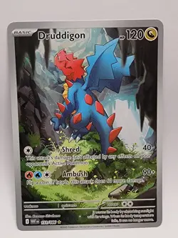Pokemon Druddigon Illustration Rare Holo 151/086 Sv: White Flare 120 HP Basic - Image 1