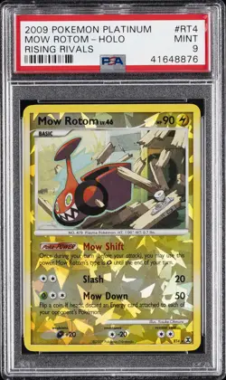 2009 POKEMON PLATINUM RISING RIVALS #RT4 MOW ROTOM-HOLO PSA 9 - Image 1