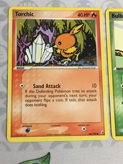 D1258 POKEMON TCG CRYSTAL GUARDIANS BULBASAUR 45 TORCHIC 66 NM COMMON - Image 2