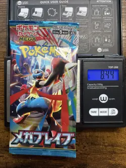 Heavy 8.44g Pokemon Sealed Mega Brave Japanese M1L Booster Pack - Image 1
