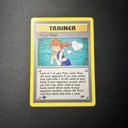 Misty’s Wish 108/132 1st Edition- Gym Challenge Pokemon 1995 NM Squirtle - Image 1