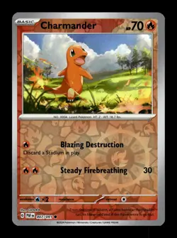 Pokemon Paldean Fates Charmander 007/091 Reverse Holo - Image 1