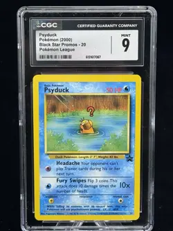 Psyduck #20 Black Star Pokemon League Promo 2000 CGC 9 💦 - Image 1