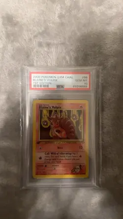 2000 POKEMON GYM CHAL. BLAINE'S VULPIX 1ST EDITION PSA 10 - Image 1