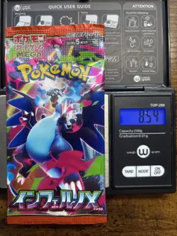 Heavy 8.54g Pokemon Sealed Inferno X Japanese Booster Pack - Image 1