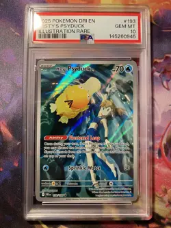 2025 Pokemon DRI EN Illustration Rare #193 Misty's Psyduck PSA 10 GEM MINT - Image 1
