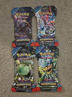 Pokemon TCG Twilight Masquerade Sleeved Booster Packs Lot Of 4 - Image 1