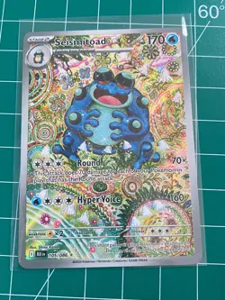 2025 POKEMON BLACK BOLT ILLUSTRATION RARE IR SEISMITOAD #105 FULL ART MINT - Image 3