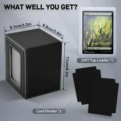 ZLCA MTG Deck Box with Commander Window Display, Trading Card Storage Box Holds - Image 2