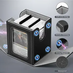 ZLCA MTG Deck Box with Commander Window Display, Trading Card Storage Box Holds - Image 5