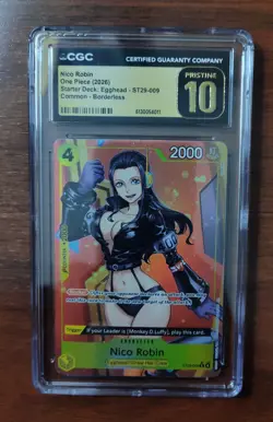 2026 One Piece English Nico Robin Egghead ST29-009 Borderless CGC 10 Pristine - Image 1