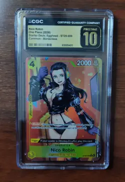2026 One Piece English Nico Robin Egghead ST29-009 Borderless CGC 10 Pristine - Image 2